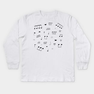 Music Notes Kids Long Sleeve T-Shirt